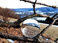 2018-02-15, Blick auf Bad Harzburg  So langsam verabschiedet sich der Winter. Auf der Südseite des Bad Harzburger Langenberges (Rodelhang) ist der Schnee bereits geschmolzen.